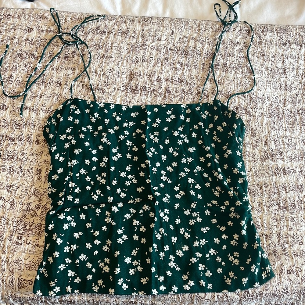 Floral Green Reformation Tank 🍃